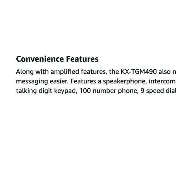 Panasonic KX-TGM450 Amplified Cordless Phone Answering Machine Call Display - Picture 5 of 5